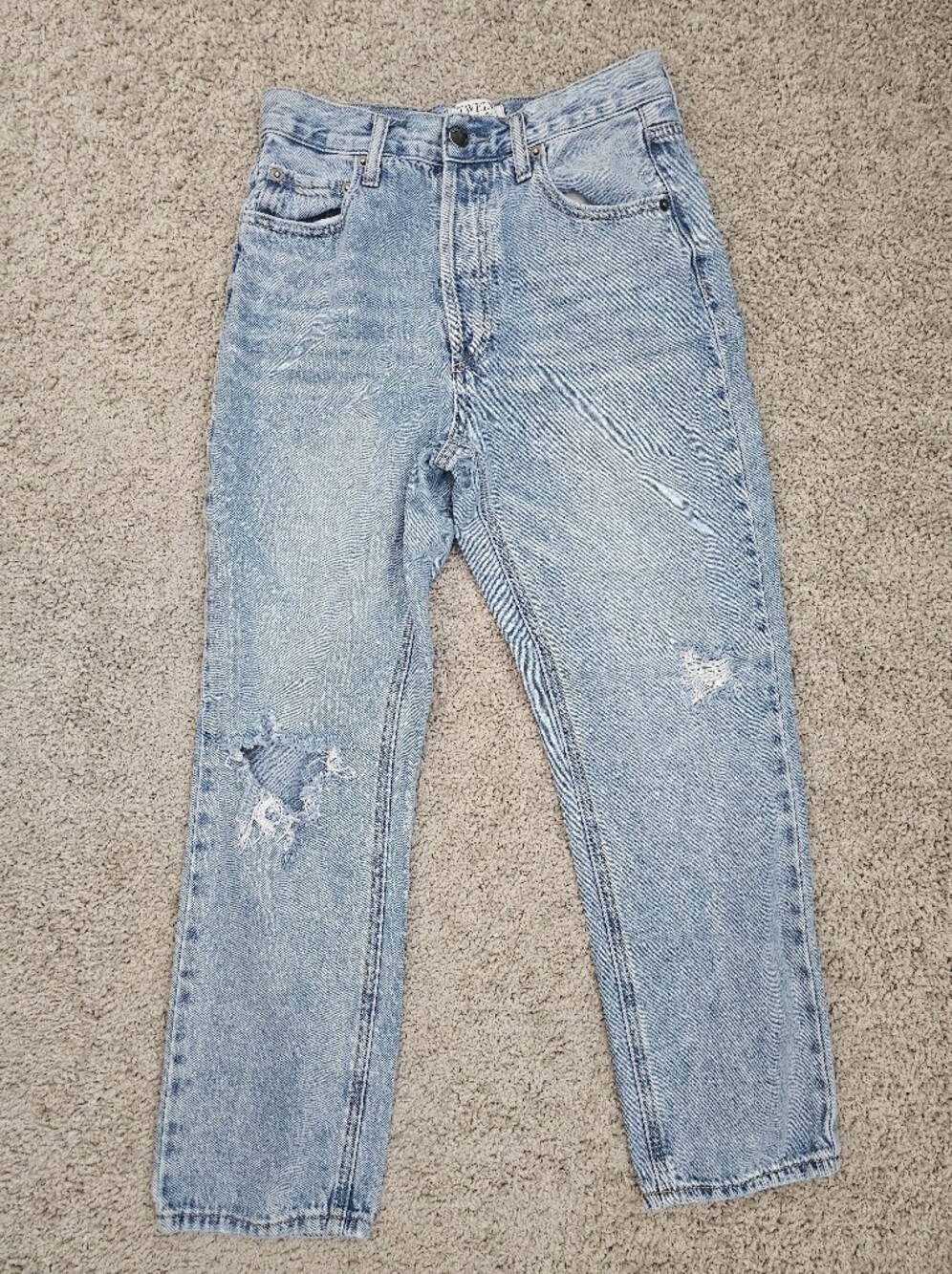 Twelve By Ontwelfth Jeans Women 26 Straight Button Fly Distressed